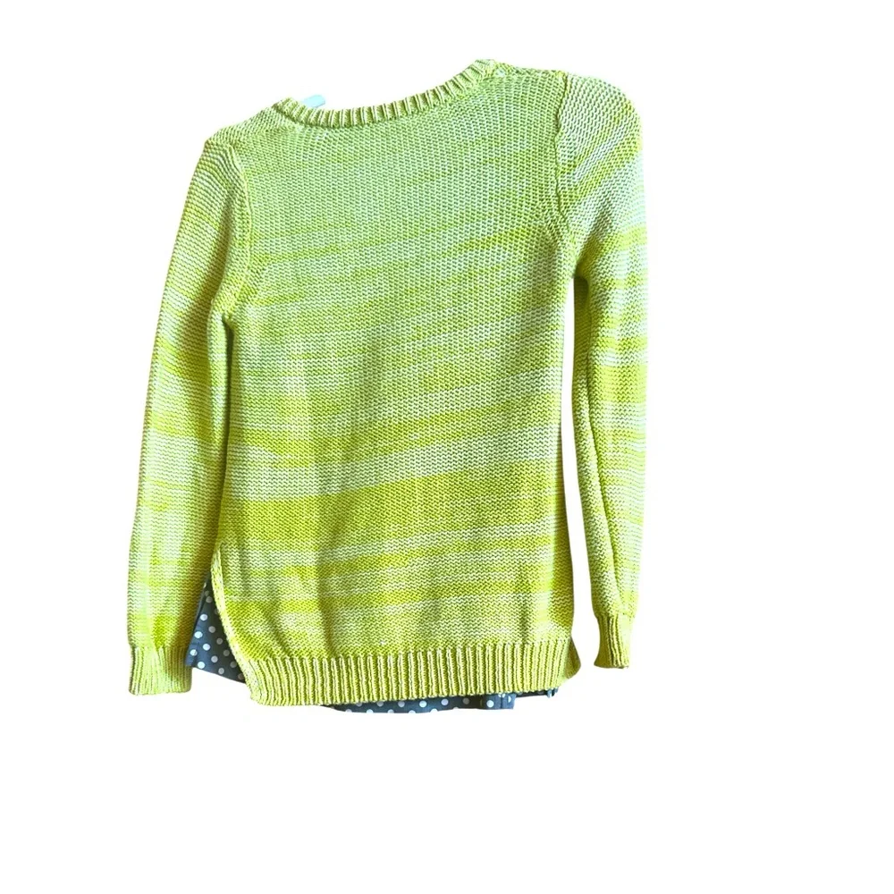 Anthropologie Field Flowers Women’s Lime Green Shirting Cotton Cardigan Sz Small